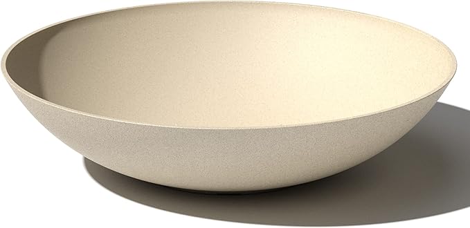 Veradek Mason Series Lane Bowl Planter| for Indoor or Outdoor Tabletops/Gardens |Made from Plastic-Stone Composite with Drainage Holes|Modern Décor for Flowers, Succulents, Small Plants