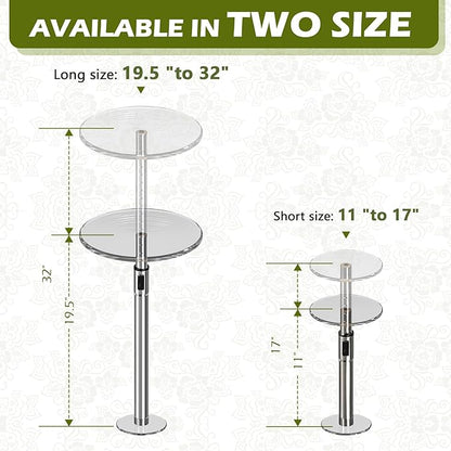2 Set Adjustable Plant Risers,11-17" Rise Plant Risers for Pots Outdoor, Metal Lift Insert for Tall Taper Flower Pots (6" 8" 10" Base or Top)
