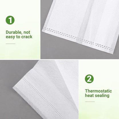 GREANER 100PCS Biodegradable Seedling Bags, 9.8x11 inches Thickened Non-Woven Plant Nursery Bags, Transplant Pots Grow Pouch for Vegetables, Flowers, Fruits, Trees, Home Garden Supply