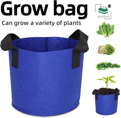 Grow Bags,Growing Pot Bags Garden Grow Bag Indoor Outdoor Fabric Aeration Plant Pot Container Flower Vegetable Pouch (Dark Blue,15Gallon)
