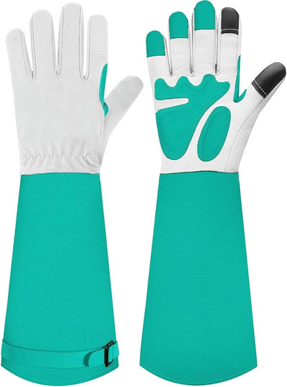 Long-Gardening-Gloves for Women/Men - Thorn Proof Rose Pruning Gloves Heavy Duty Gauntlet, Best Garden Gifts for Gardener-M