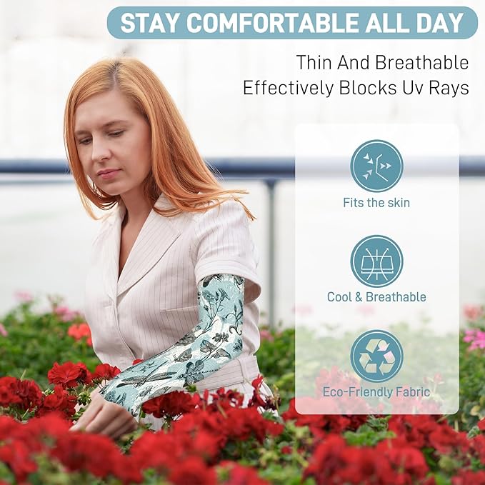 Gardening Sleeves for Women Farm Sun Protection Thorn Proof Cooling Arm Sleeves to Cover Arms for Garden Sports