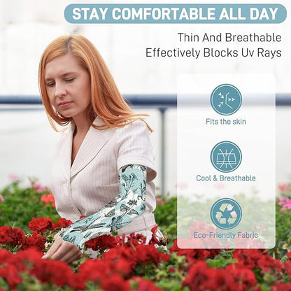 Gardening Sleeves for Women Farm Sun Protection Thorn Proof Cooling Arm Sleeves to Cover Arms for Garden Sports