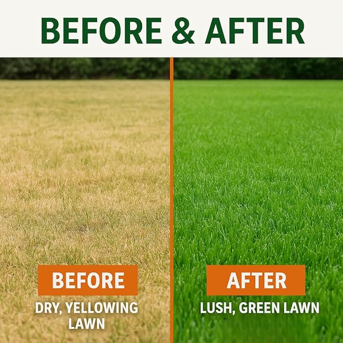 GS Plant Foods Green Envy Liquid Lawn Food – Fall & Winter Lawn Prep Fertilizer for Strong Roots and Resilient Grass, Suitable for Organic Growing (1 Gallon)