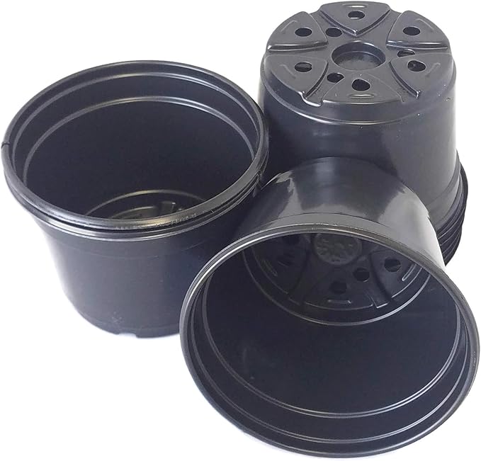 5" Diameter Black Plastic Nursery Pot (25)
