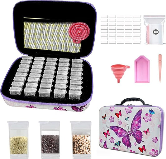 40 Slots Seed Storage Organizer, Seed Organizer with 40 Label Stickers, 20 Clear Storage Bags, Seed Storage Container for Flower Vegetable Plants Garden Seeds Saving (40 Slots)