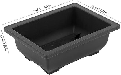 HOZEON 30 Pack 6.5 Inch Rectangular Plastic Bonsai Training Pots, Premium Growing Plant Pot, Flower Succulent Bonsai Pots Container for Garden, Yard, Office, Balcony, Home Decorative, Indoor, Outdoor