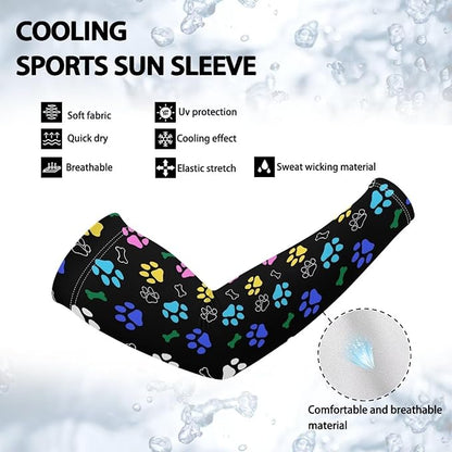 Binienty Unisex Arm Sleeves for Driving, Golf, Cycling, Sports, UV Protector Cooling Arm Sleeves Cover
