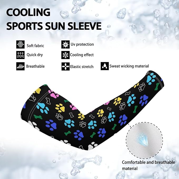 Binienty Unisex Arm Sleeves for Driving, Golf, Cycling, Sports, UV Protector Cooling Arm Sleeves Cover