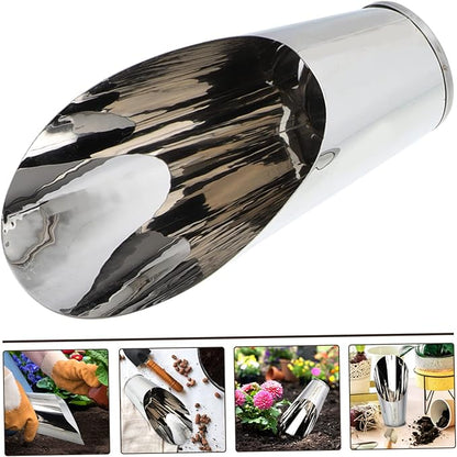 Stainless Steel Bucket Shovel Bonsai Soil Scoop Plastic Soil Scoops for Garden Fertilizer Feed Scooper Small Soil Scoops Gardening Supplies Potted Scoops for Stainless Steel