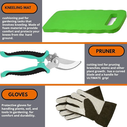 Gardening Tools - Garden Tools Stainless Steel Gardening Gifts for Women Shovel Trowel Fork Rake Gardening Gloves Perfect Gardening Gifts