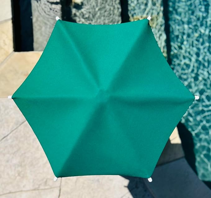 Fixed Plant Shade for Potted Plants 28" x 30" Outdoor Container Sun Shade Cover Premium Fabric Canopy with Fiberglass Frame & Soil Anchor Stripes & Solids Assembly Required