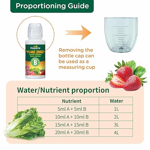 Hydroponic Nutrients, Comprehensive Nutrient Solution, Hydroponic Fertilizer, Hydroponics Solution, Universal Compatibility, User-Friendly 1000ml Liquid, Indoor/Outdoor Use, Green
