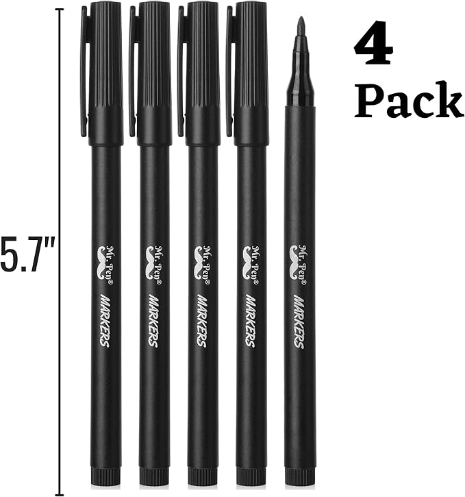 Mr. Pen - 4 Pack Garden Markers, Black, Waterproof, Outdoor & Seedling Plant Markers