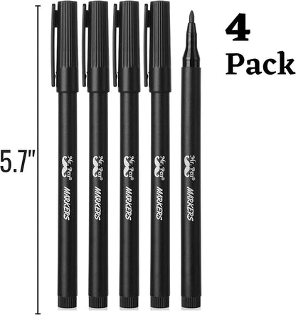 Mr. Pen - 4 Pack Garden Markers, Black, Waterproof, Outdoor & Seedling Plant Markers