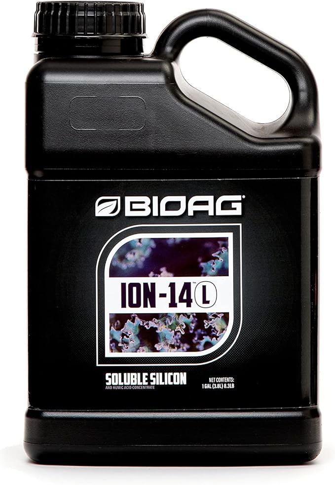 BioAg ION-14 Liquid Silicon & Humic/Fulvic Acids (1 Gallon) Silica Silicate si Carbon micronutrient Fertilizer hydroponic Indoor Garden Lawn foliar (ION-L-9999)