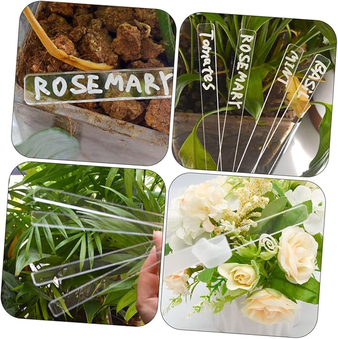 24pcs Garden Tag Succulent Labels Plant Identifier Flower Tag Plant Label Tags Flower Pots for Indoor s Garden Tags Markers Lawn Acrylic s Accessories