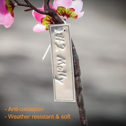 Aluminum Plant Labels, Double Sided Metal Labels, Metal Label Tree ID Tags Durable & Waterproof Pot Label Tag Outdoor Marker for Indoor Outdoor Gardening Nursery (50)