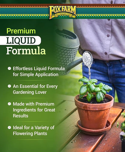 FoxFarm Hydro Liquid Trio Pack - Big Bloom, Grow Big, Tiger Bloom Fertilizers for Vigorous Plant Growth, Bud Development & Abundant Fruit - Complete Hydroponic Plant Food Set - 3 Pint Bottles