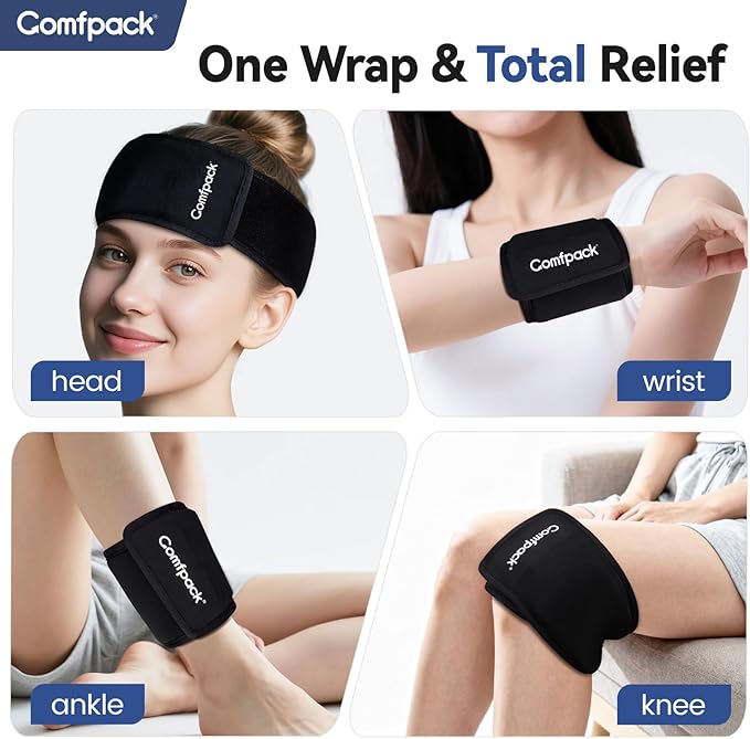 Neck Ice Pack Wrap, Cervical Ice Pack, Flexible Gel Ice Pack for Neck, Hot & Cold Compress Cold Pack for Injuries, Sore Neck, Tonsillectomy, Thyroidectomy, Surgery Recovery, Office Pressure