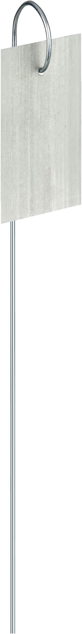 GardenMate 25-Pack Weatherproof Hook Metal Plant Labels Hanging on a Metal Rod, Height 10", Label Area 3'' x 1 3/8''