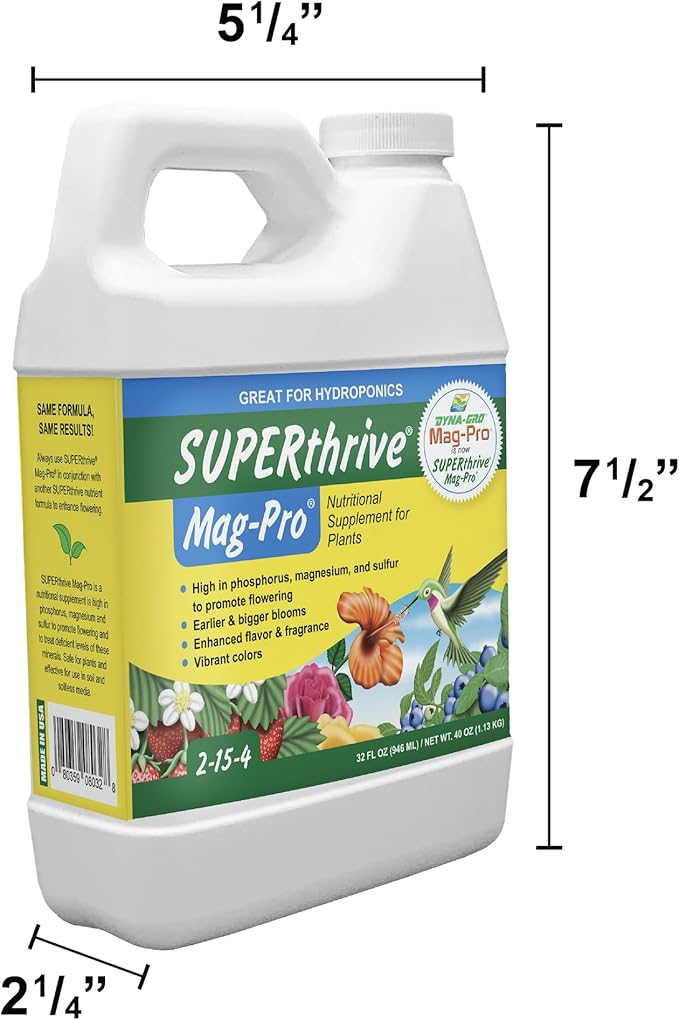 Dyna-Gro DYMAG032 Mag Pro Blossom Booster Supplement, 2-15-4, 1 Quart