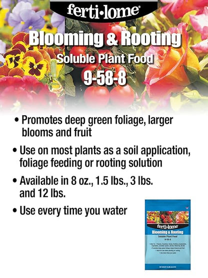 Fertilome (11771) Blooming & Rooting Soluble Plant Food 9-58-8 (1.5 lbs.)