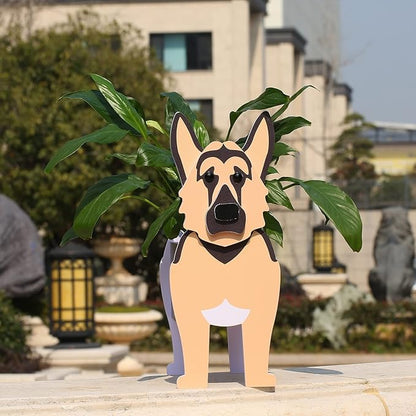German Shepherd Gifts,German Shepherd Dog Planter Plant Pot,Cute Dog Flower Pots for Outdoor Garden Decoration,Birthday Gifts for Women,Office Home Decor Small German Shepherd