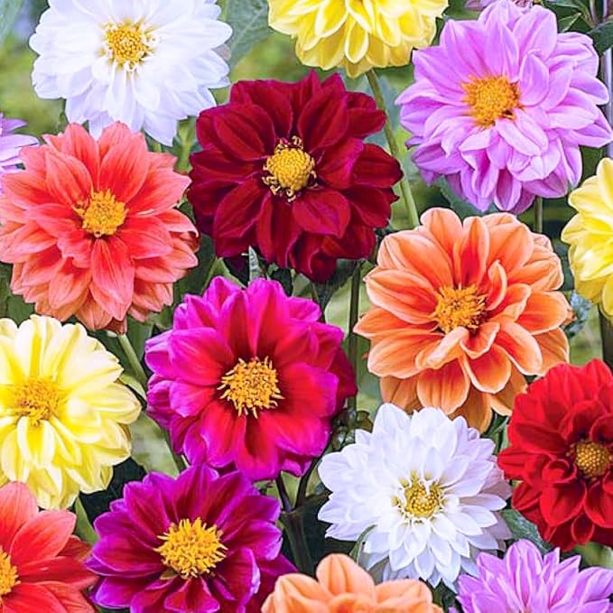 Seeds Flowers Dahlia Double Mix Annual - 30 Seeds