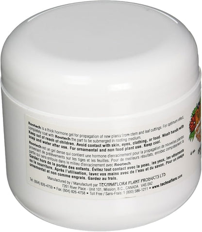 Technaflora Rootech Cloning Gel | Rooting Hormone for Plant Cuttings and Clones | Promotes Root Initiation and Rapid Root Development for All Plant Types | High-Potency 0.55% IBA Gel | 4 Ounce