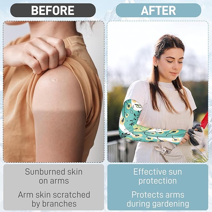 Gardening Sleeves for Women Farm Sun Protection Thorn Proof Cooling Arm Sleeves to Cover Arms for Garden Sports