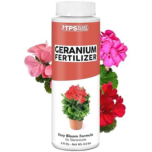 Geranium Fertilizer, Complete Grow and Flowering Liquid Geranium Plant Food, 8 oz (250mL)