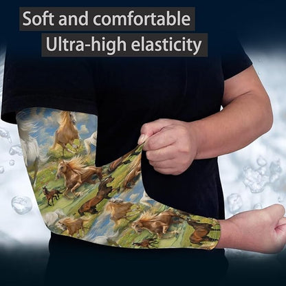 Binienty Unisex Arm Sleeves for Driving, Golf, Cycling, Sports, UV Protector Cooling Arm Sleeves Cover