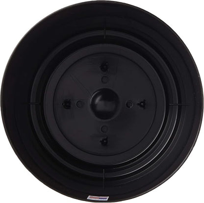 Novelty Majestic Full Depth Round Cylinder Pot, Glossy Black, 6-Inch (10068)