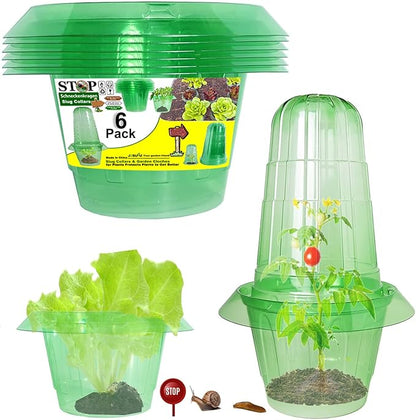 6 Pack Slug Collars for Plants,Medium-Sized Snail Protection Ring, Provides Effective Protection Against Snails for Your Salad Plants and Others Plants.