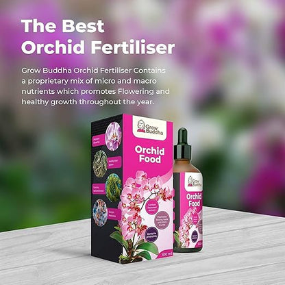 Orchid Food Fertiliser - Liquid Concentrated Garden Fertilizers for Orchid Plants 100 ml Fast Growth with Strong Root & Long-Blooming