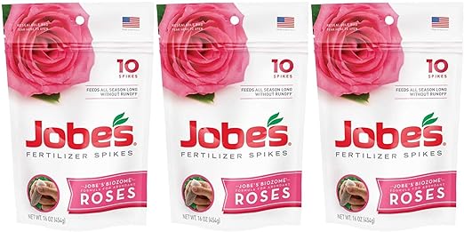 Jobe's Rose Fertilizer Spikes, 10 Spikes 3 Pack