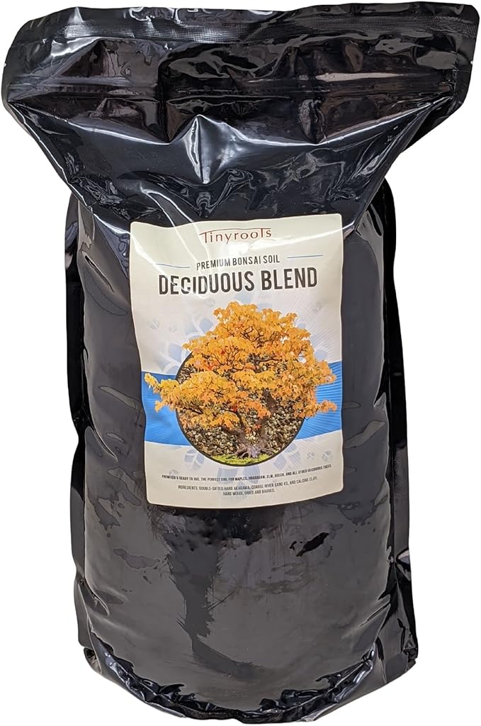 Tinyroots Deciduous Blend Bonsai Soil - 2.5 Gallon, Organic Bonsai Dirt Formulated for Maple, Hornbean, Elm and Other Deciduous Bonsai Trees