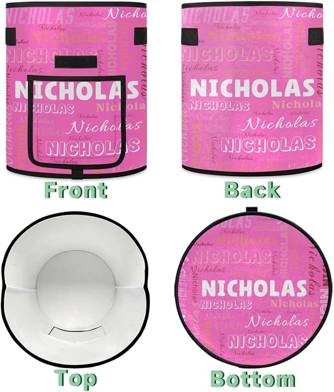 Custom Name Grow Bags 7 Gallon Personalized Breathable Potato Growing Bag with Flap Harvest Window and Handles Garden Planting Bag for Tomato Vegetable Fruits 2 Pack Neon Pink