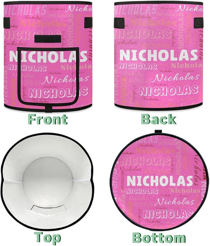 Custom Name Grow Bags 7 Gallon Personalized Breathable Potato Growing Bag with Flap Harvest Window and Handles Garden Planting Bag for Tomato Vegetable Fruits 2 Pack Neon Pink