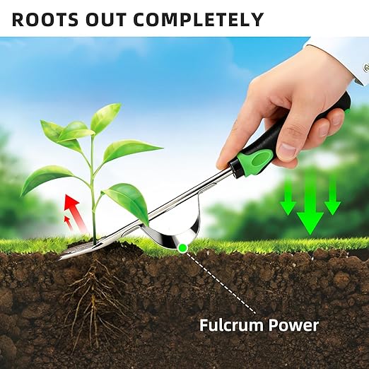 Weed Remover Tool Set - Effortless Weed Puller Tool with Ergonomic Comfort Handle, Uprooting Weeder Tools for Garden Backyard Farm Planting