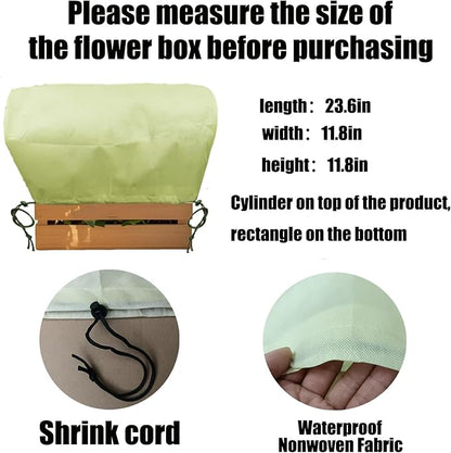 EJW Plant Covers, Freeze Protection for Plants,3 Pack 23.8"*11.8"*11.8" Frost Cloth for Plants，Plant Protectors for Winter，Frost Blankets for Plants， Used for Flower pots, Flower Boxes, Small Plants