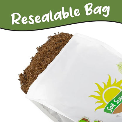 Soil Sunrise Terrarium Potting Soil Mix (8 Quarts) w/Blended Filtering Charcoal Custom Made for Terrariums