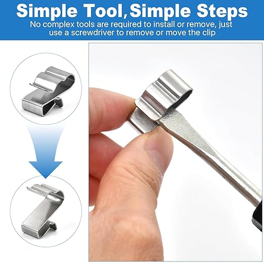 altivox 304 Stainless Steel Trailer Wire Clips 50 Pcs, Solar Panel Wire Clips Metal Wire Clamps for PV Wiring Boat Cable, Boat Trailer
