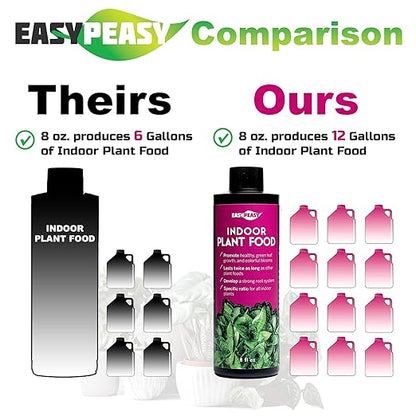 Liquid All Purpose Indoor Plant Food | 4-3-4 Nutrient Fertilizer for Indoor Potted Plants | Specifically Formulated for Live Houseplants