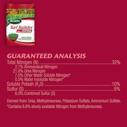Scotts Turf Builder WinterGuard Fall Lawn Fertilizer for All Grass Types, 5,000 sq. ft., 12.5 lbs.