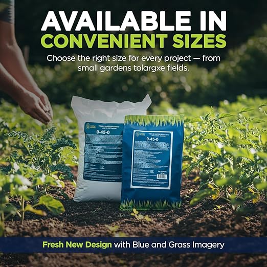 Supply Solutions | 0-45-0 Triple Superphosphate with 13.5% Calcium | High Phosphorus Bloom Booster Fertilizer for Indoor Plants, Flowers, Orchids, Citrus, Lawns, Vegetables & Fruit Trees (40 Pounds)