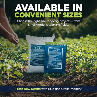 Supply Solutions | 0-45-0 Triple Superphosphate with 13.5% Calcium | High Phosphorus Bloom Booster Fertilizer for Indoor Plants, Flowers, Orchids, Citrus, Lawns, Vegetables & Fruit Trees (25 Pounds)