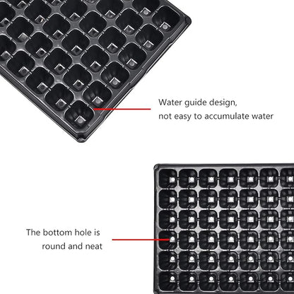 10-Pack Seed Starter Kit,72 Cell Seedling Tray Cell Seed Trays for Flat Trays Germination,Plastic Tray Nursery Pots Mini Propagator Plant Grow Kit Plug Tray Starting Trays for Seedling Germination