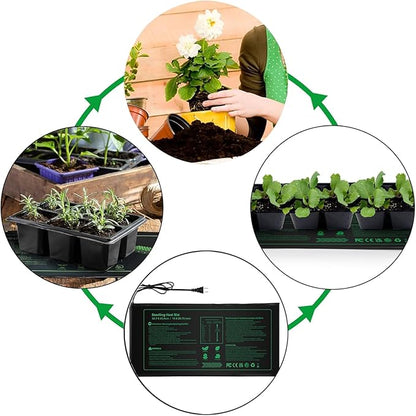 Seedling Heat mat | 4 Pack | Durable Waterproof | Heat Mats for Seed Starting,Seed Germination Heating Mat 10 x 20.75 Inch